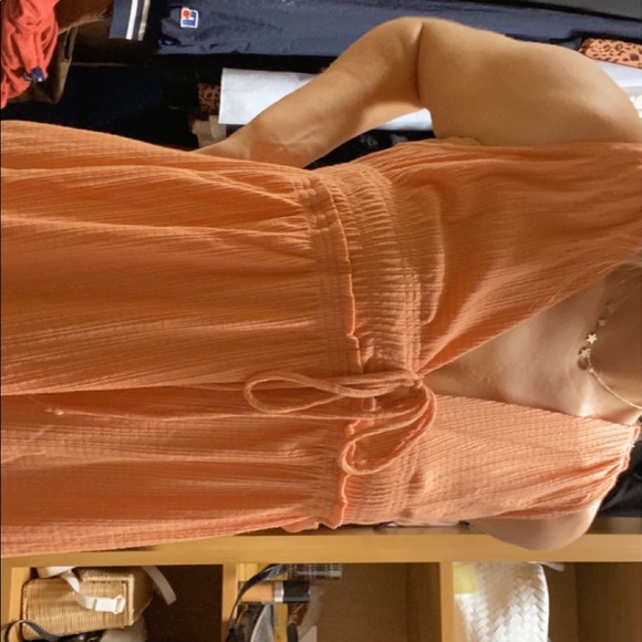 Free People salmon/orange/pink tank top! - Picture 3 of 3